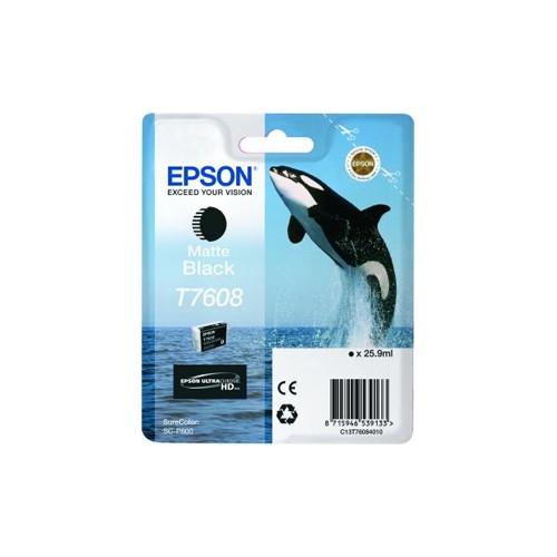 Tinteiro Epson T7608 Preto Matte C13T76084010 25,9ml
