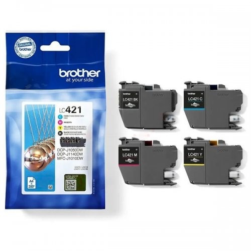 Pack Tinteiros Brother LC421VAL 4 Cores 200 Pág.