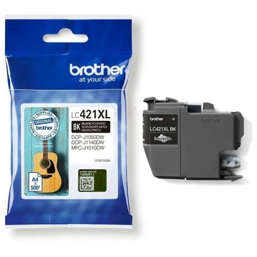Tinteiro Brother LC421XLBK Preto 500 Pág.