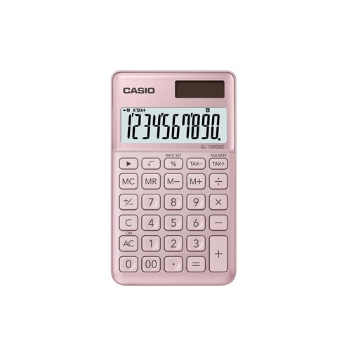 Calculadora de Bolso Casio SL1000SCPK Rosa Claro10 Digitos