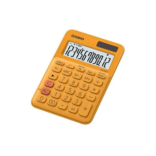 Calculadora de Secretaria Casio MS20UCRG Laranja 12 Digitos