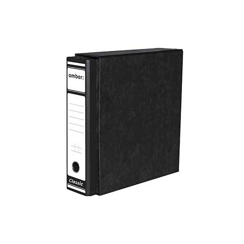 Pasta Arquivo+Caixa Fixa Ambar L80 310x285 Marmor Preto - 5 unidades