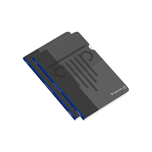 Caderno Agrafado A4 Ambar PP Quadri 90gr 48Fls Preto 2un