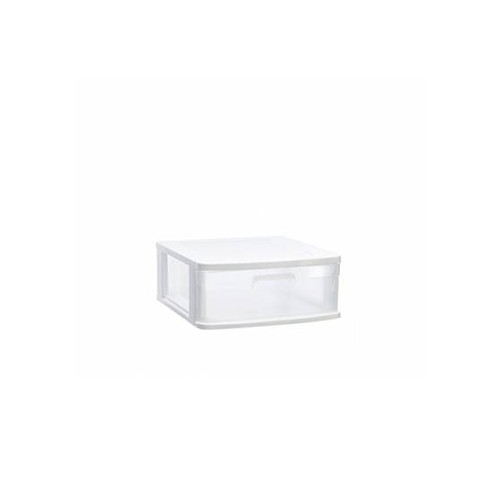 Bloco 1 Gaveta Plástico Sena 40x39x17cm Branco