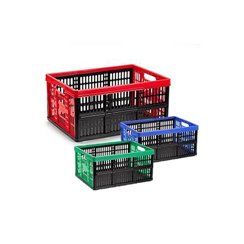 Caixa Dobrável Arrumação Plástica 48x35x4cm 32L Sortido 1un