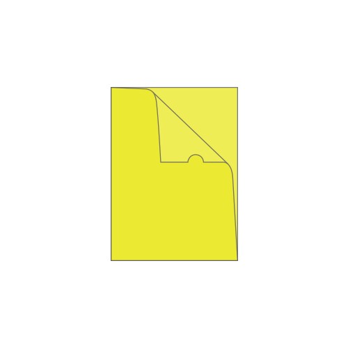 Bolsa Plastico em L A4 - Amarelo-10un