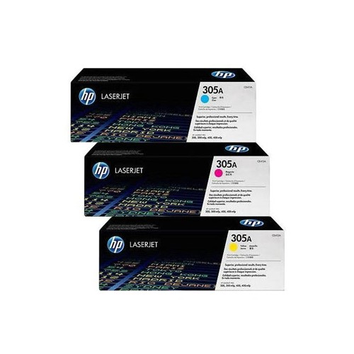 Pack Toners HP 305A 3 Cores CF370AM
