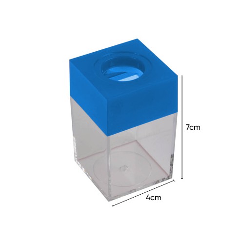 Porta Clips Azul Magnetico Quadrado