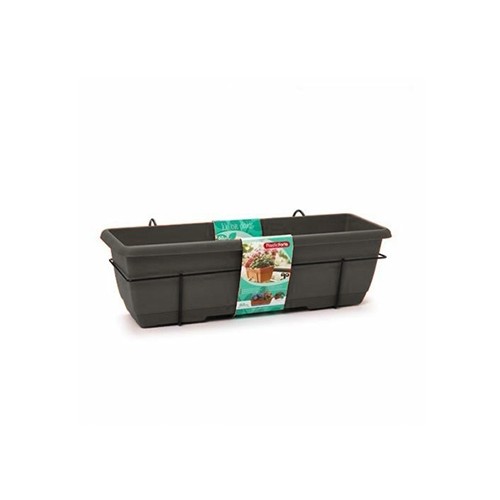 Floreira Varanda Suporte Antracite 28x60x19,5cm 1un