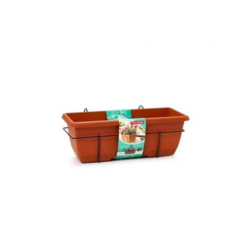 Floreira Varanda Suporte Castanho 28x50x19,5cm 1un
