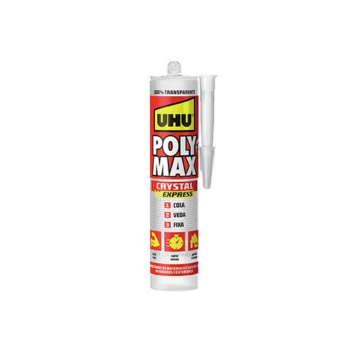 Cola e Veda Poly Max Cristal Express Transparente UHU 300g