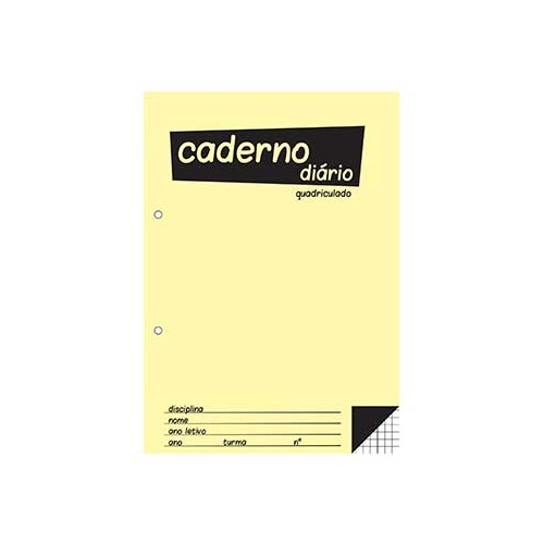 Caderno Diario Quadriculado 25x17,6 (B5) 40fls 60grs