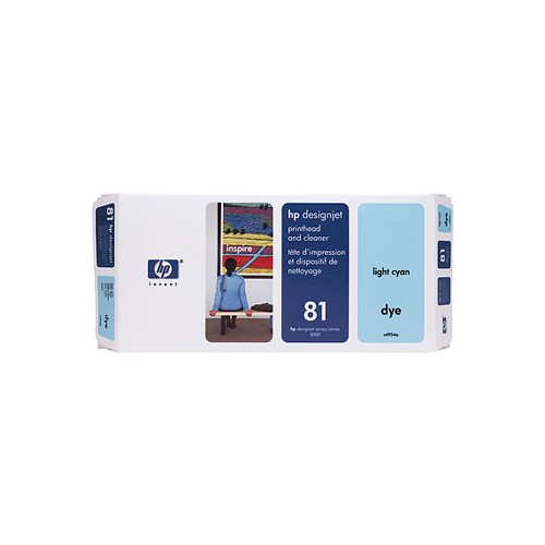 Cabeça Impressão + Kit Limpeza HP 81 Azul Claro C4954A 13ml