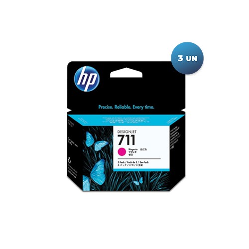 Pack Tinteiros HP 711 Magenta CZ135A 29ml 3un