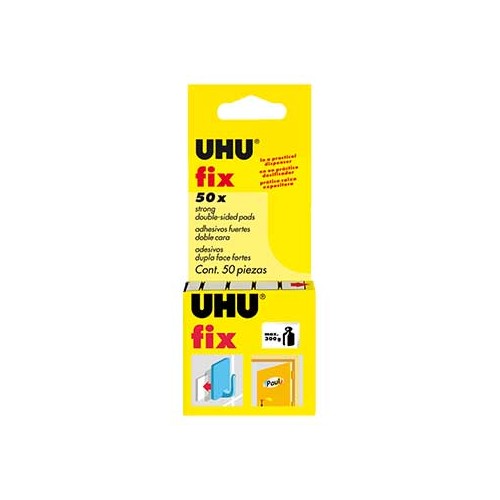 Fixadores UHU Adesivos Dupla Face Fix 50 unidades