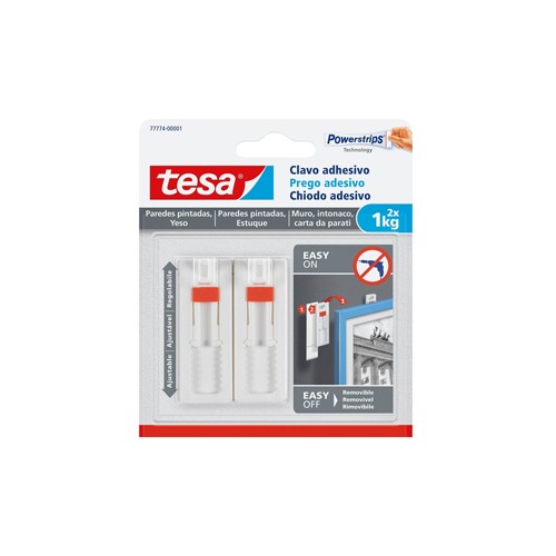 Prego Adesivo Tesa Powerstrips 1Kg Superfícies Porosas 2un