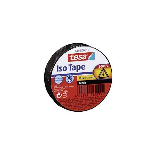 Fita Adesiva Tesa Isolamento Elétrico 15mmx10m Preto