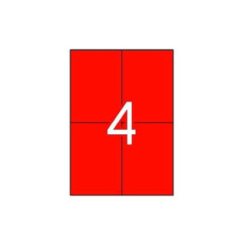 Etiquetas 105x148 Apli 20 Folhas A4 80un Vermelho