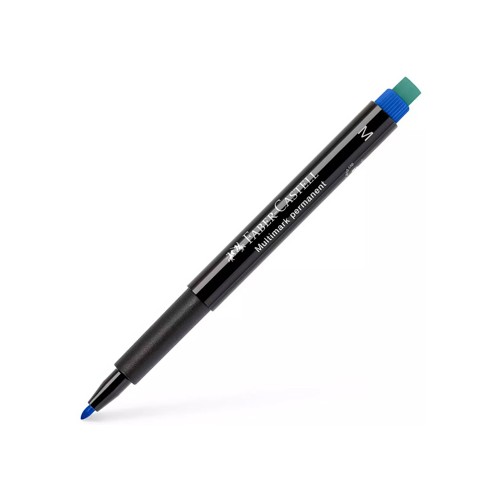 Marcador Permanente Medio 0,9mm Faber-Castell Azul - 2 unidades