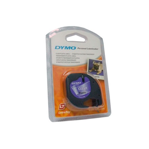 Fita Gravacao Dymo 12mmx4m Preto / Transp. (12267)