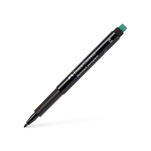 Marcador Permanente Medio 0,9mm Faber-Castell Preto - 2 unidades
