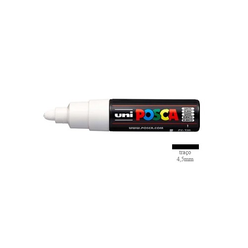 Marcador Uniball Posca PC-7M 4,5mm Branco