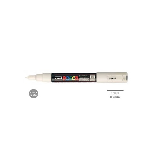 Marcador Uniball Posca PC-1M 0,7mm Cinza Slate 1un.