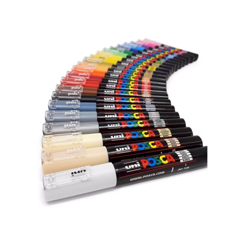 Marcador Uniball Posca PC-1M 0,7mm Cores Sortidas Pack 21 unid.