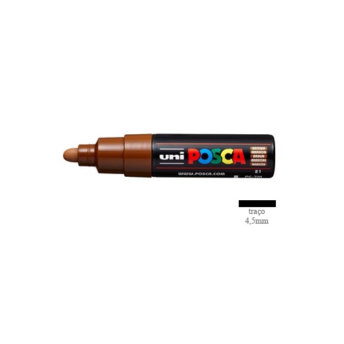 Marcador Uniball Posca PC-7M 4,5mm Castanho