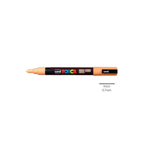 Marcador Uniball Posca PC-1M 0,7mm Laranja Claro 1un.