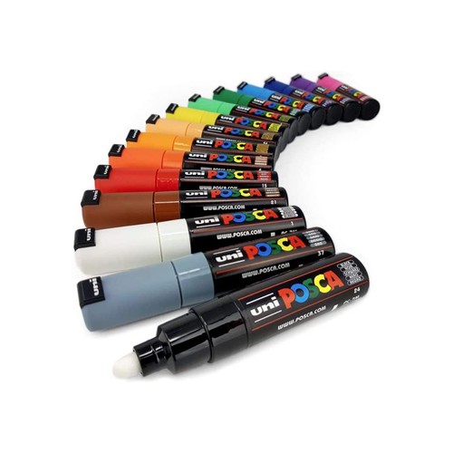 Marcador Uniball Posca PC-7M 4,5mm Cores Sortidas Pack 15 unid.