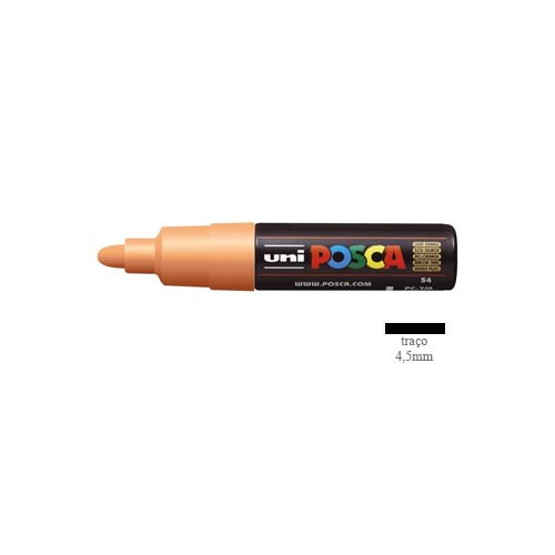 Marcador Uniball Posca PC-7M 4,5mm Laranja Claro