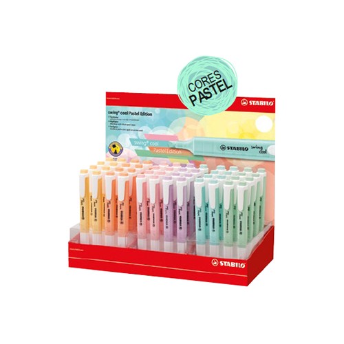 Expositor Cartão Marcadores Fluorescentes Swing Cool - 48 unidades