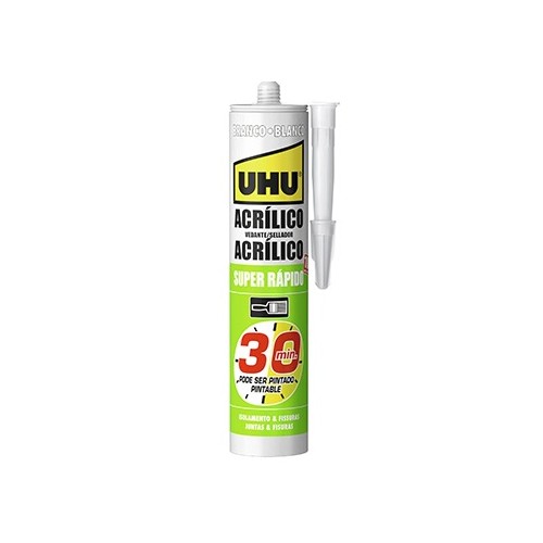 Silicone Isolamento e Fissuras Acrílico Branco UHU 280ml