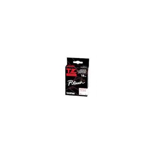 Fita Não Laminada 18mmx8mts Branco/ Vermelho