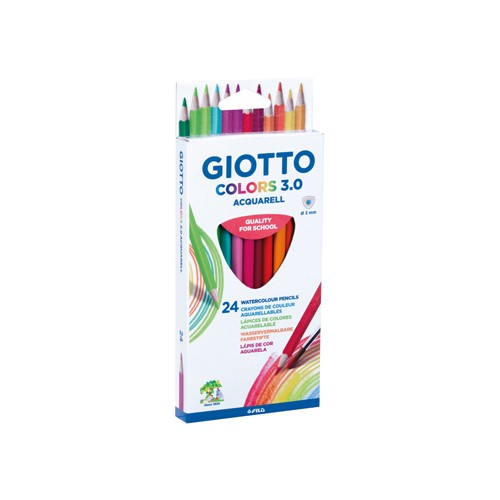 Lápis Cor Aguarelável Giotto Colors 3.0 Cx Cartão 24un