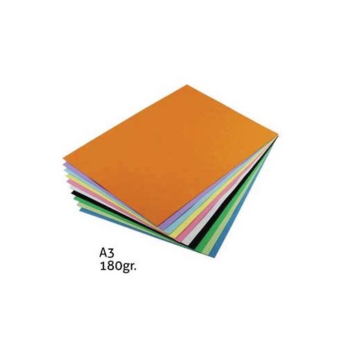Cartolina A3 180g Cores Medias Sortidas 50 Folhas