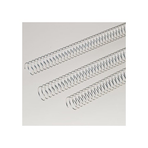 Argolas Espiral Metalicas Passo 5:1 22mm Cx 100 Prata