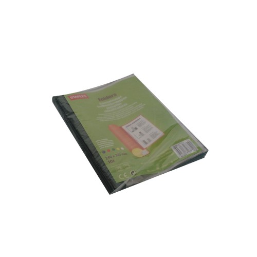 Classificador Plastico Capa Transparente c / Ferragem Verde - 10 unidades