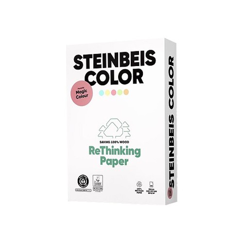 Papel Fotocopia Rosa Steinbeis Reciclado A4 80gr 1x500Fls