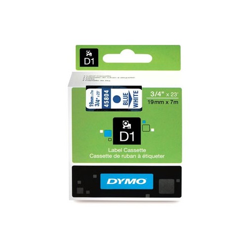 Fita Gravacao Dymo 19mmX7m Azul/ Branco (45804)