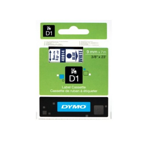 Fita Gravacao Dymo 09mmx7m Azul/ Branco (40914)