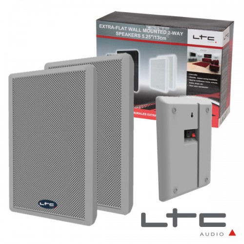 Conjunto 2 Colunas 2 Vias Flat 5.25" 120W Brancas Ltc
