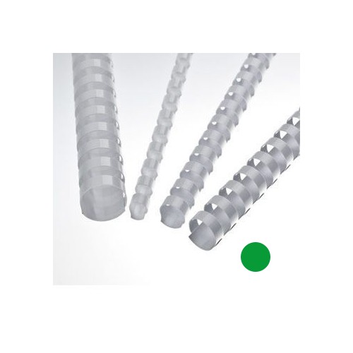 Argolas Pvc Encadernar 14mm para 110 Folhas Cx100 Verdes
