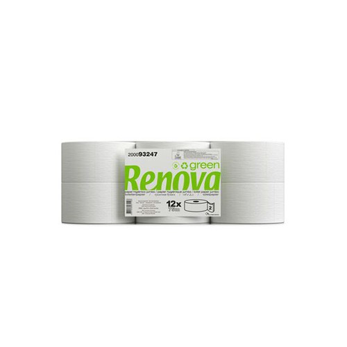 Papel Higiénico (Jumbo) 075mts 2Fls Renova Green 12un