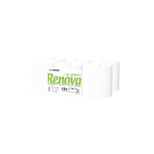 Papel Higiénico (Jumbo) 120mts 2Fls Renova Green 12un
