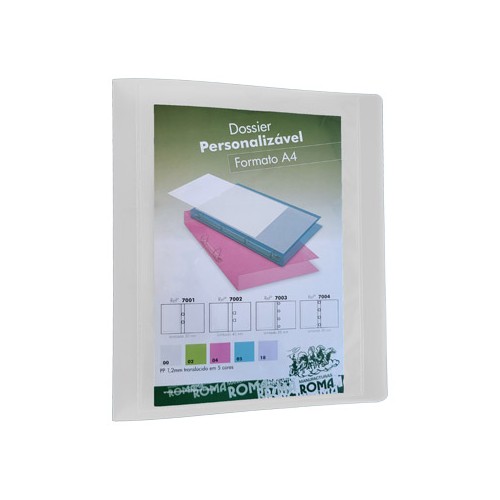Pasta Arquivo Plastico L40 com Bolsa 2 Argolas Branco