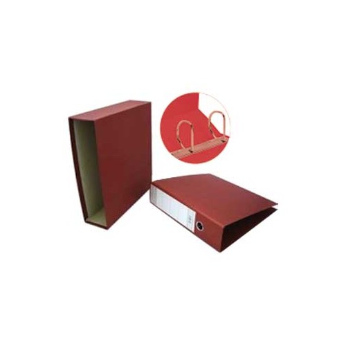 Pasta Arquivo Fibra+Caixa Fixa 2 Argolas D Vermelho
