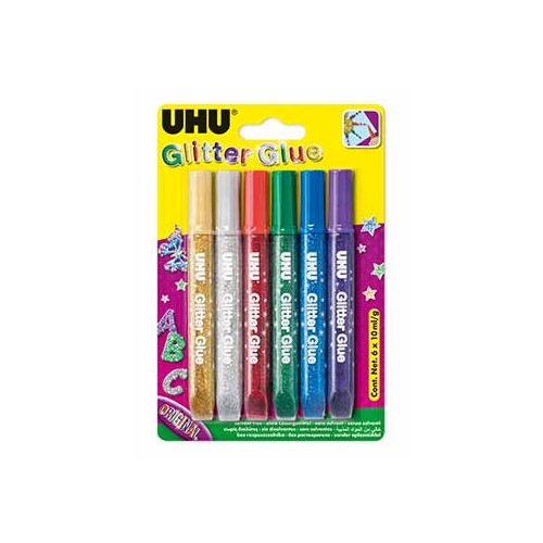 Cola Glitter Young Creativ Cores Escuras 6x10ml