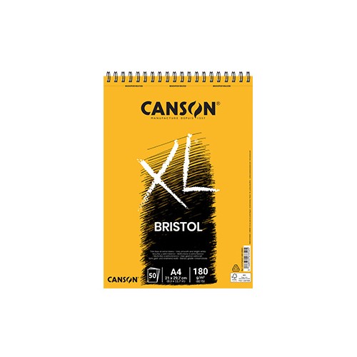 Bloco Espiralado Canson XL Bristol A4 180gr 50 Folhas